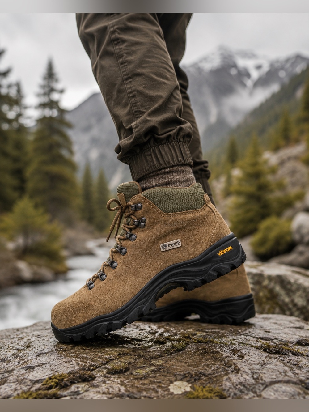 Karrimor KSB Premium eVent Vibram Waterproof Hiking Boots Brown Gorpcore Unisex